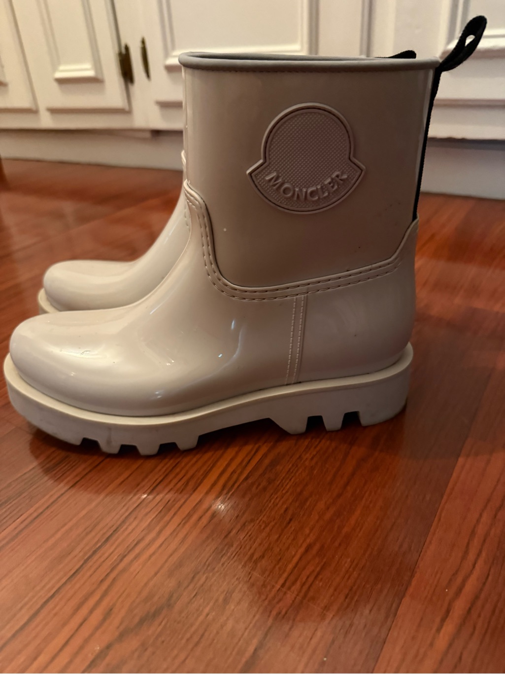 Moncler Cream Short Rain Boots